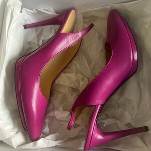 Balenciaga leather platform heels